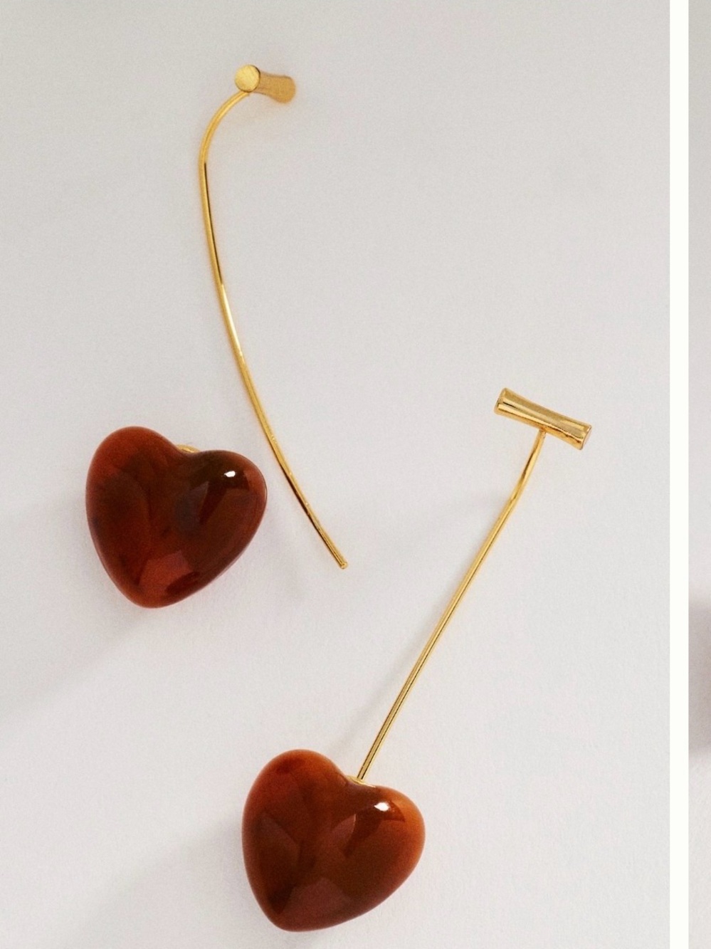 Anthropologie Gold-Tone Earrings with Tortoise Heart Drops
Color-Tortoise/Brown